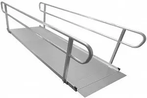 8ft Wheelchair Ramp with Handrails – Aluminium | 720mm Wide | 350kg Load | Weatherproof
