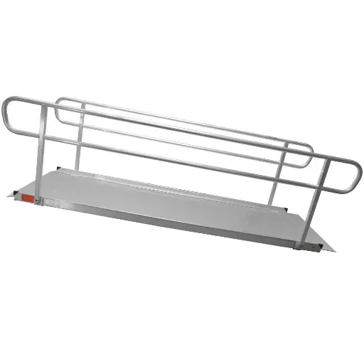 9ft Wheelchair Ramp with Handrails – Aluminium | 720mm Wide | High-Traction Surface | 350kg Load